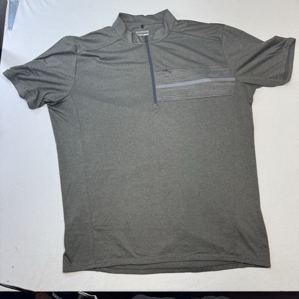 Shimano Men's Size 2XL Transit Pavement Cycling‎ Jersey Gray Biking